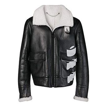Off-White Cortex Splicing Lapel Black Jacket OMJA011E18A330021001