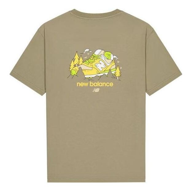 New Balance Shoe Graphic T-Shirt Asia Sizing 'Khaki' AMT41362-CGN