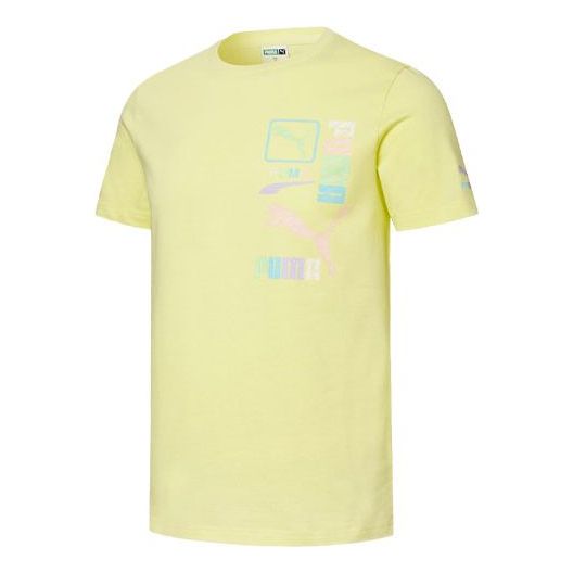 PUMA Florid Summer Logo T-Shirt 'Yellow' 533999-40