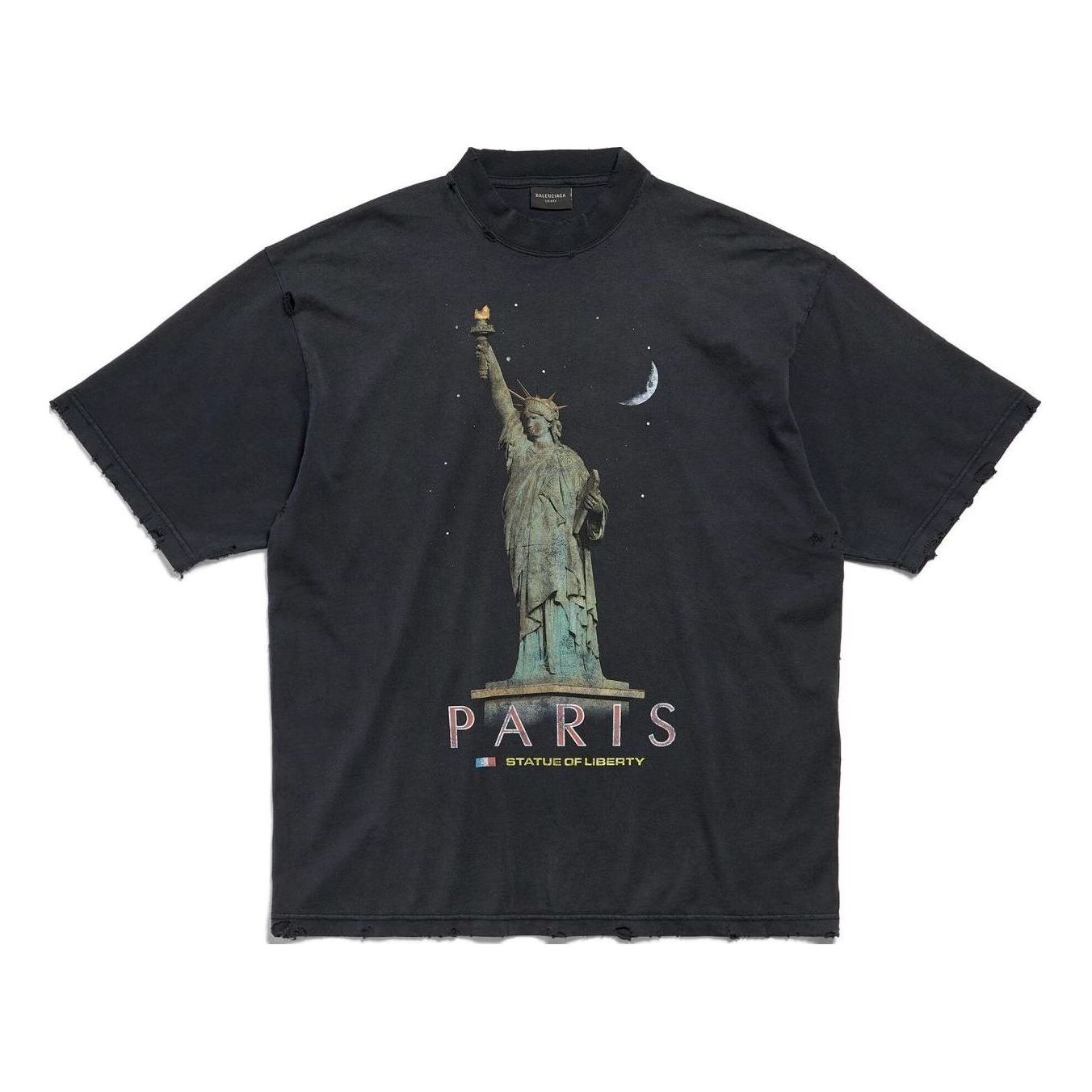 Balenciaga Paris Liberty T-Shirt 'Black' 764235TQVR91083