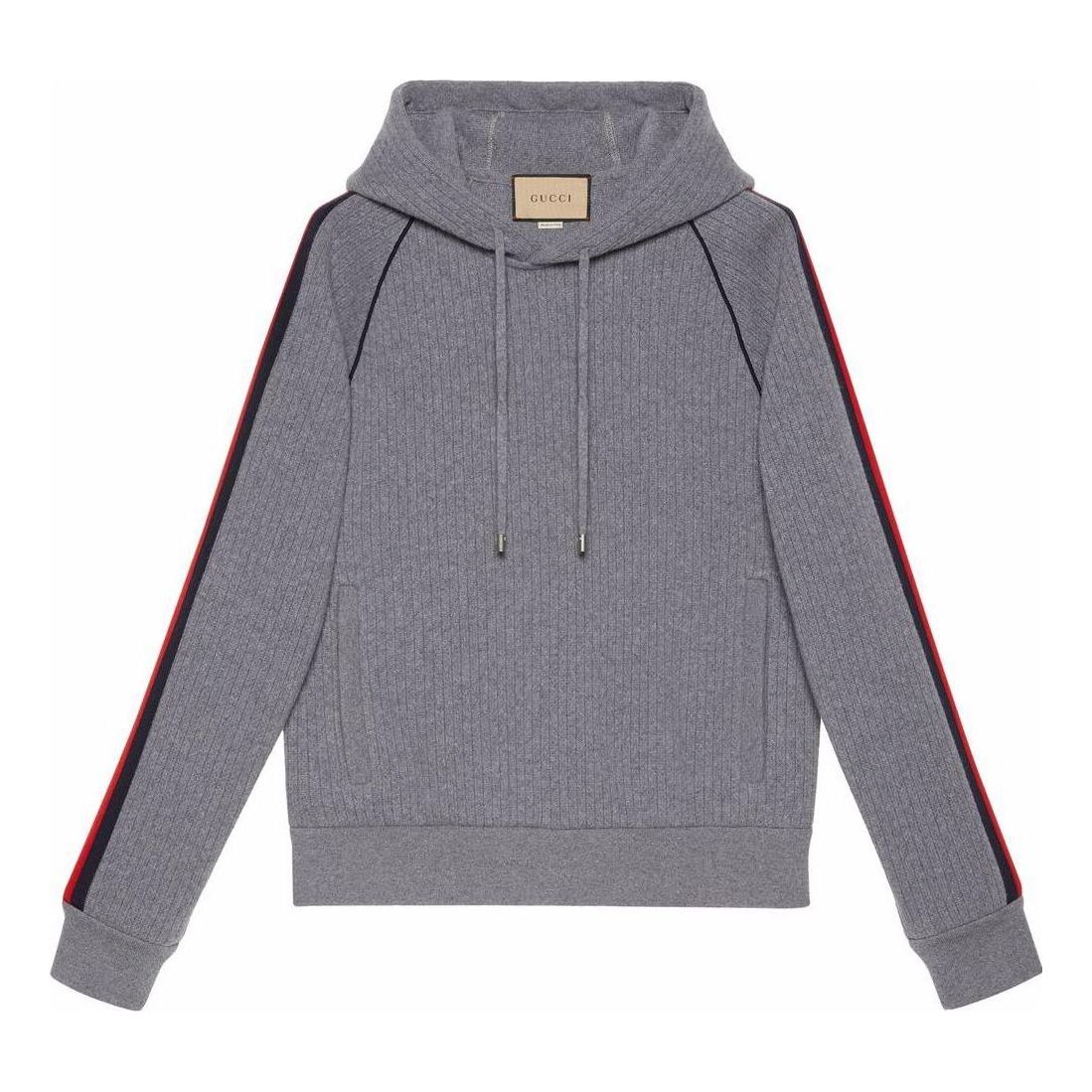 Gucci Hooded sweatshirt with Web 'Grey' 673623-XJDU4-1093