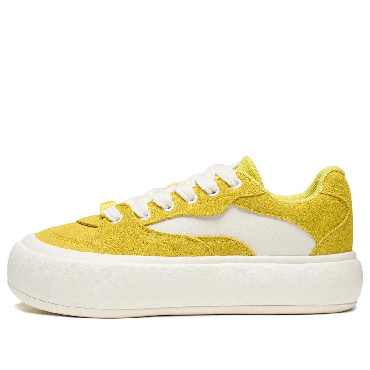 (WMNS) Li-Ning Platform Skate Shoes 'Yellow White' AZGT026-3