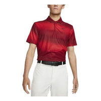 Men's Nike Dri-FIT ADV Gradient Printing Casual Short Sleeve Red Polo Shirt DN2238-657