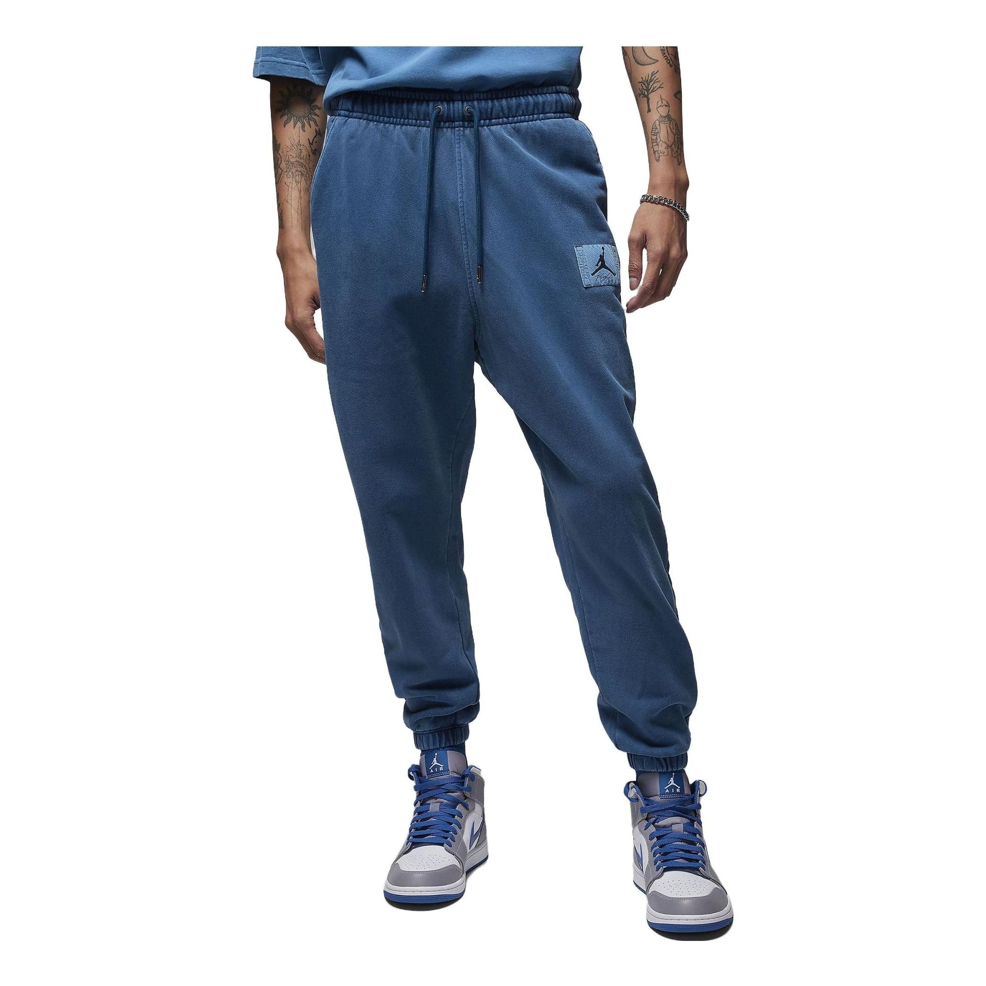 Air Jordan Essentials Fleece Washed Pants Asia Sizing 'Blue' FB7299-427