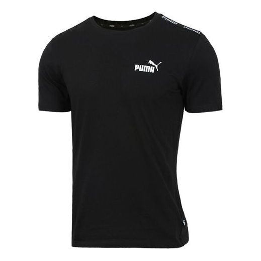 PUMA Running Training Gym Printing Short Sleeve Black 844628-01