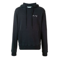 Off-White Logo Printing Hooded Pullover Men Black OMBB034F20FLE0014501