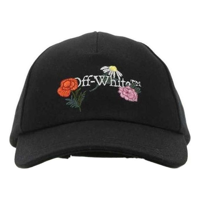 (WMNS) Off-White Embroidered Canvas Baseball Cap 'Black' OWLB014R21FAB001-1084