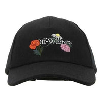 (WMNS) Off-White Embroidered Canvas Baseball Cap 'Black' OWLB014R21FAB001-1084