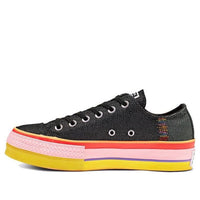 (WMNS) Converse Chuck Taylor All Star Rainbow Platform Low Top Black 564994C