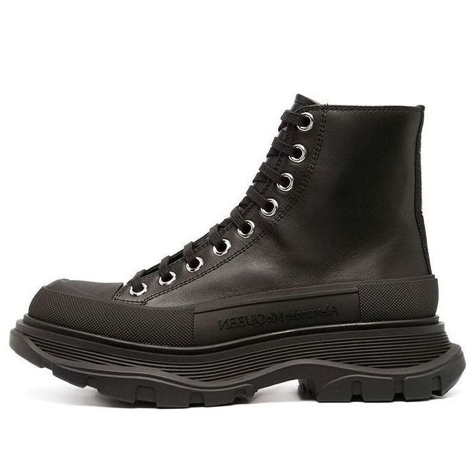 (WMNS) Alexander McQueen Tread Slick High 'Black' 633900WHZ621081