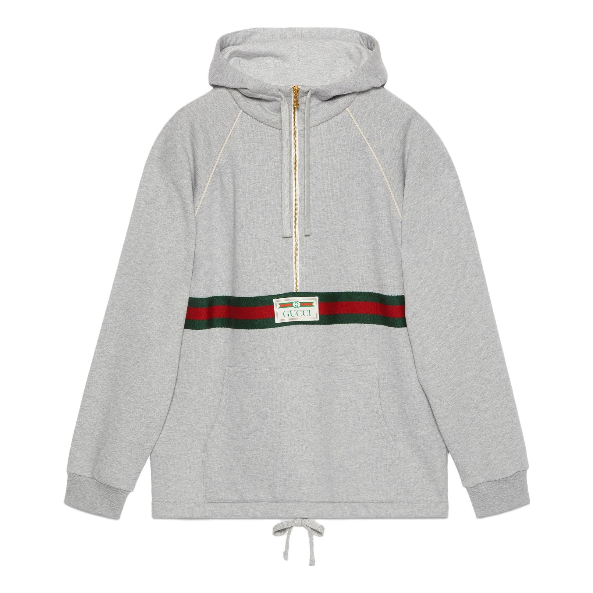Gucci Cotton Half Zip Hoodie 'Grey' 645320-XJF63-1148