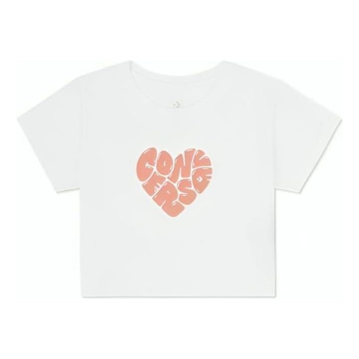 (WMNS) Converse Colourful Heart T-Shirt Asia Sizing 'White' 10026369-A01