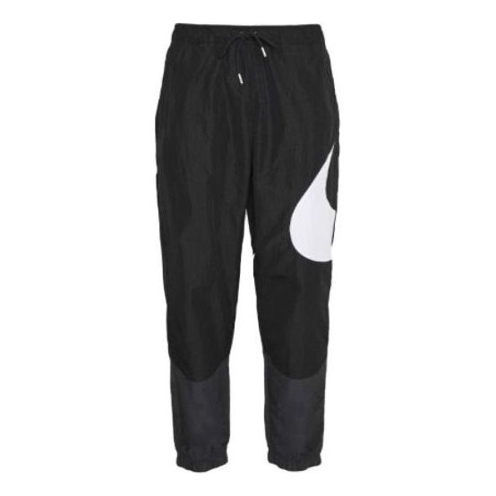 Nike Sportswear Swoosh Woven Lined Sweatpants 'Black White' DD5969-010