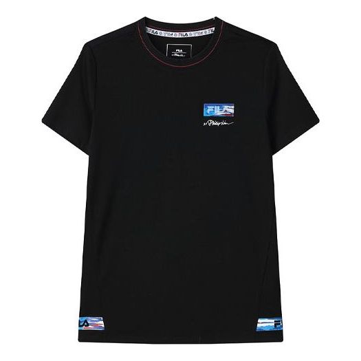 (WMNS) FILA x 3.1 phillip lim Printing Round-neck Tee Black F11W126104F-BK