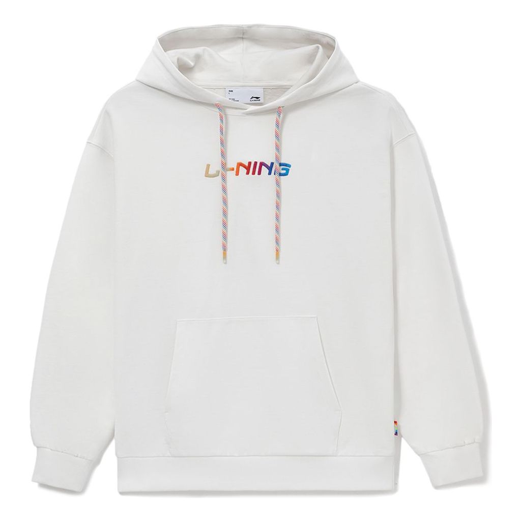 Li-Ning Embroidered Logo Hoodie 'Creamy White' AWDS533-2
