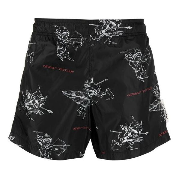 Off-White SS21 Pattern Printing Pants Black OMFA003R21FAB0031001