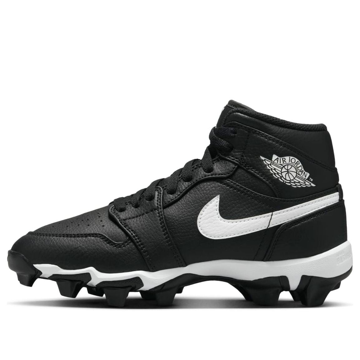 (GS) Air Jordan 1 Mid Cleat 'Black White' HF6883-001