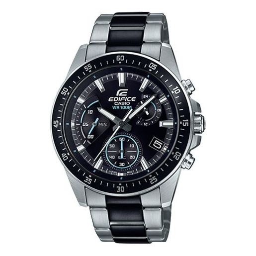 CASIO EDIFICE Stainless Steel Strap Mens SilverBlack Analog EFV-540SBK-1A