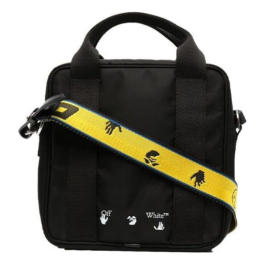 Off-White 21 logo Printing Series Messenger Bag Black OMNN016S21FAB0011001
