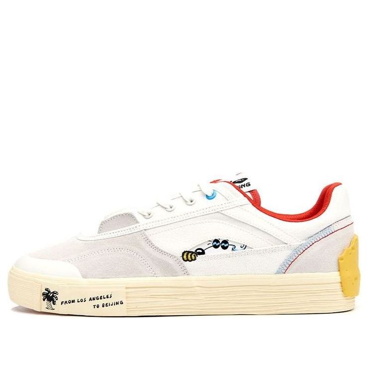 (WMNS) Li-Ning Steven Harrington x Ollie Skate Shoes 'White Grey Red' AETR004-1
