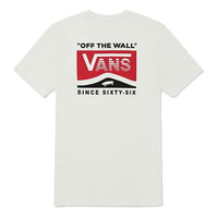 (WMNS) Vans Back Large Logo Printing Short Sleeve White VN0A4MNDWHT