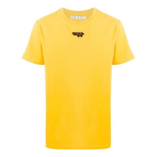 Off-White logo Printing Short Sleeve Yellow OMAA027E20JER0121810