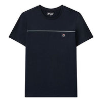 FILA Logo Alphabet Printing Round Neck Loose Short Sleeve Blue F11M028101G-NV