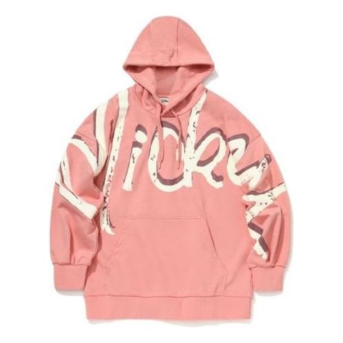 (WMNS) Li-Ning x Disney Mickey Loose Apricot Hoodie 'Pink White' AWDQ398-1