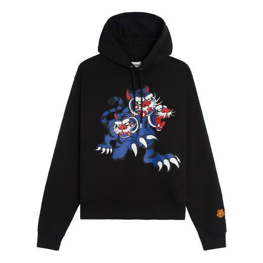 Men's KENZO SS21 x Kansai Yamamoto Crossover Tiger Printing Black FB55SW3234ML-99