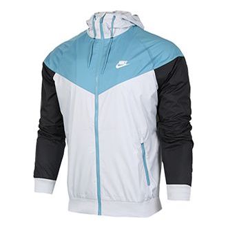 Nike Windrunner Wind-Proof Jacket For Men Blue/Black/White 727325-043