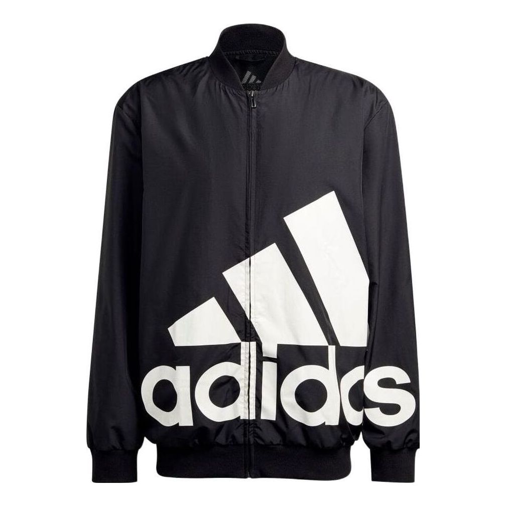 adidas Aeroready Essentials Giant Logo Woven Windbreaker Jackets 'Black White' HL6923