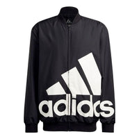 adidas Aeroready Essentials Giant Logo Woven Windbreaker Jackets 'Black White' HL6923