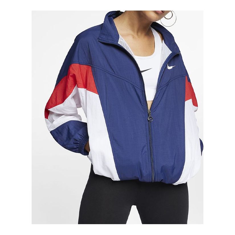 (WMNS) Nike Sportswear Windrunner Jacket Red/White/Blue AR2848-493