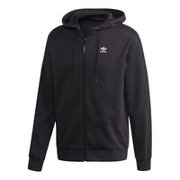 adidas originals Casual Sports Knit Hooded Jacket Black FM3700