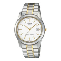 CASIO Waterproof Stainless Steel Strap Mens SilverWhite Analog MTP-1141G-7A2021