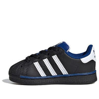 (TD) adidas originals Superstar Shoes Black/Blue FV3662