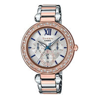 CASIO SHEEN Series Silver/Rose-Gold/White Rose Gold Analog SHE-3061SPG-7B