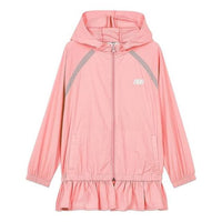 (GS) Skechers Solid Color Hem Lace Knitted Hooded Jacket 'Pink White Purple' L221G031