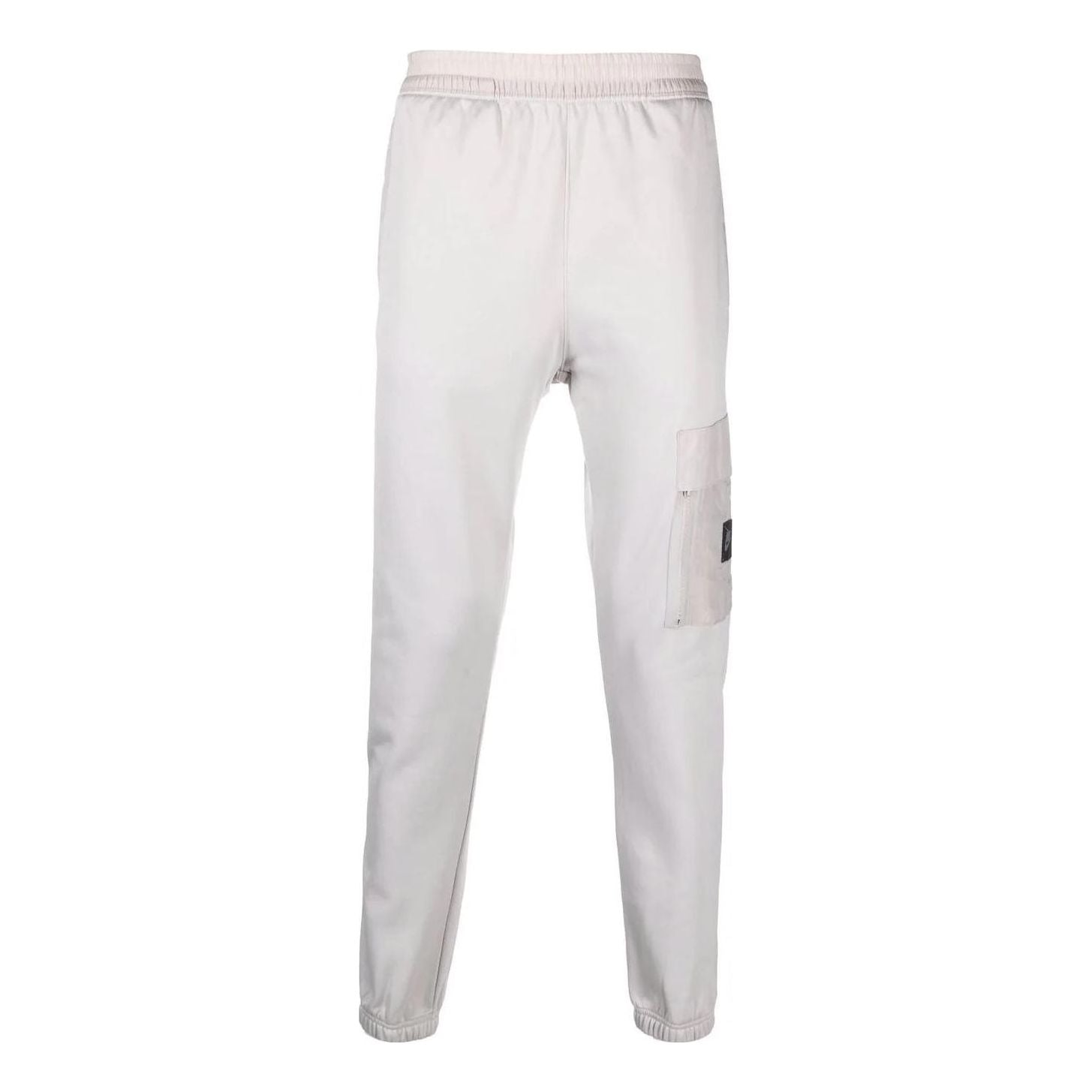 Men's Nike Casual Breathable Solid Color Cargo Sweatpants Gray White DO2628-012