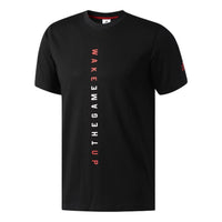 adidas Adi Slgn Tee Alphabet Printing Casual Round Neck Short Sleeve Black CV8506
