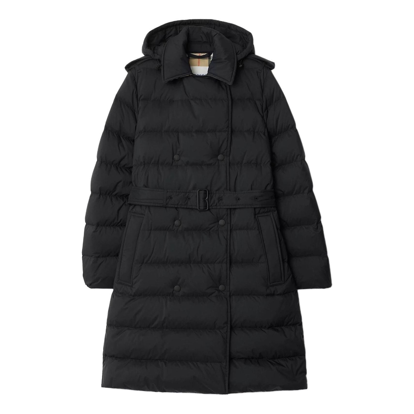 (WMNS) Burberry 25 Mid-length Nylon Hooded Puffer Coat 'Black' 81103131