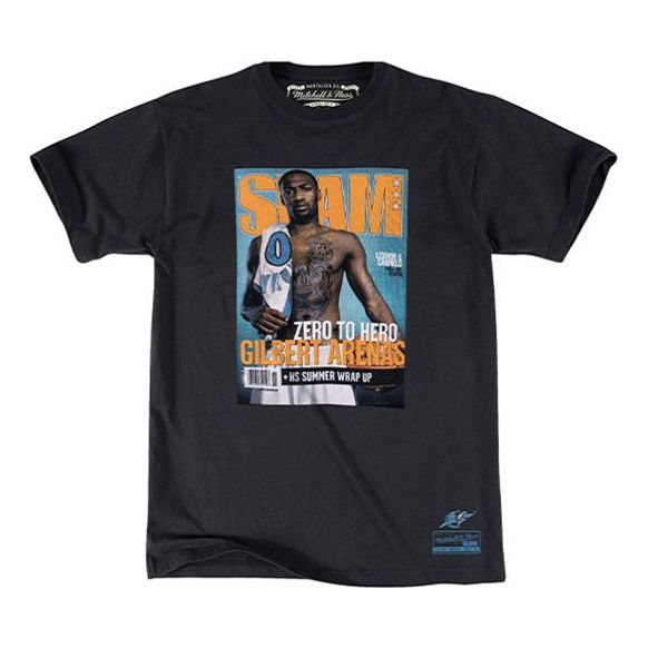 Mitchell & Ness x SLAM Cover Tee 'Black' BMTRBA18455-CLBBLCKGAR