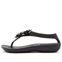 (WMNS) Crocs Breathable Cozy Lightweight Black Sandals 205600-060