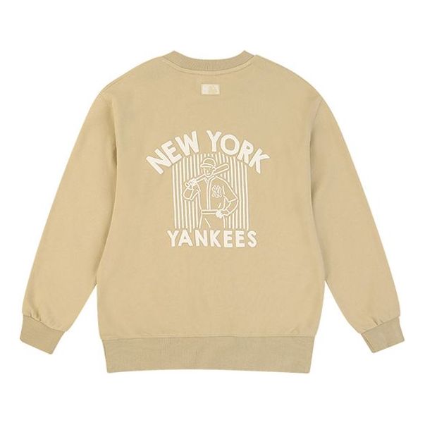 MLB Loose Athleisure Casual Sports Round Neck Long Sleeves Unisex Khaki 31MTC4011-50B