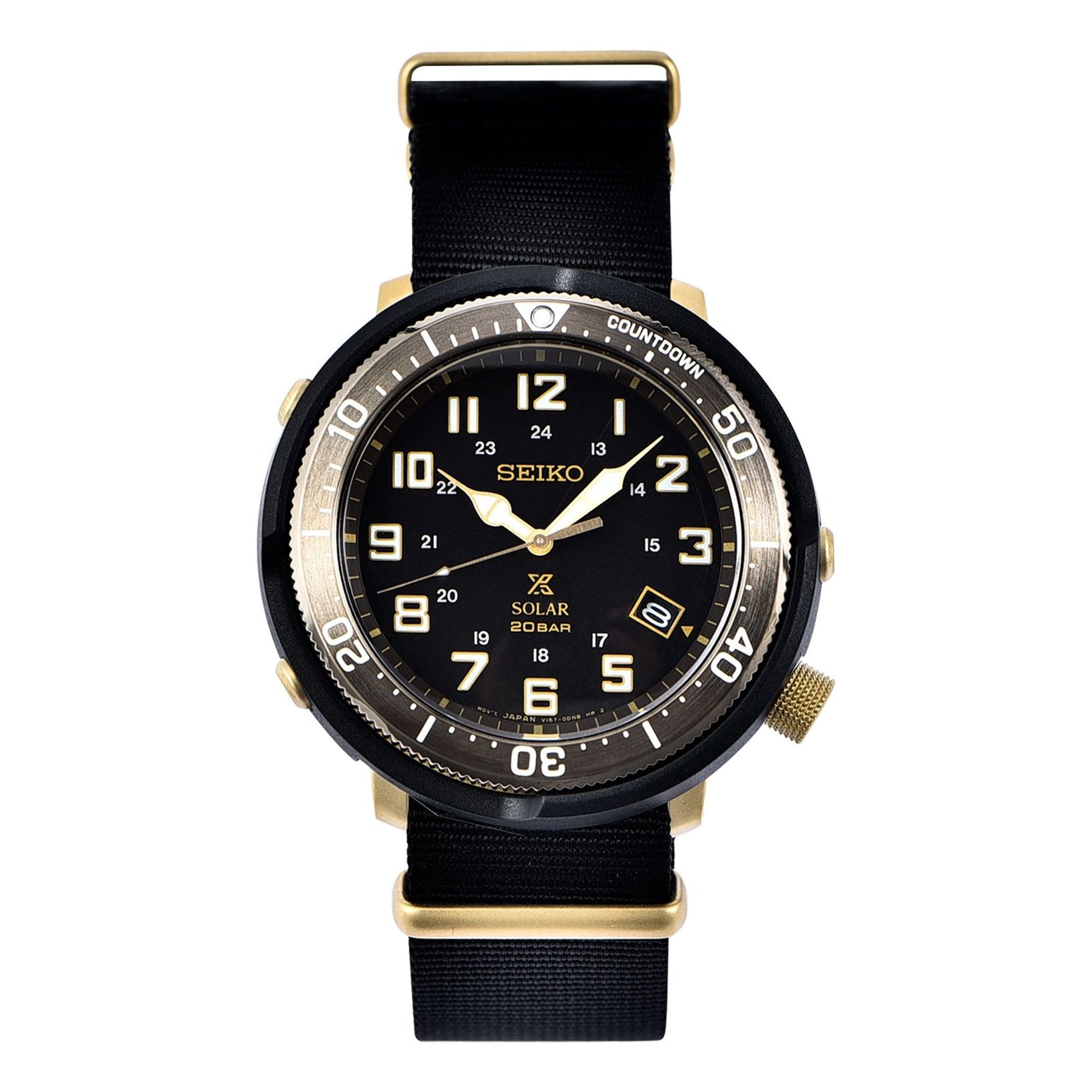 SEIKO Sports Solar Energy quartz Gold Color SBDJ028J1