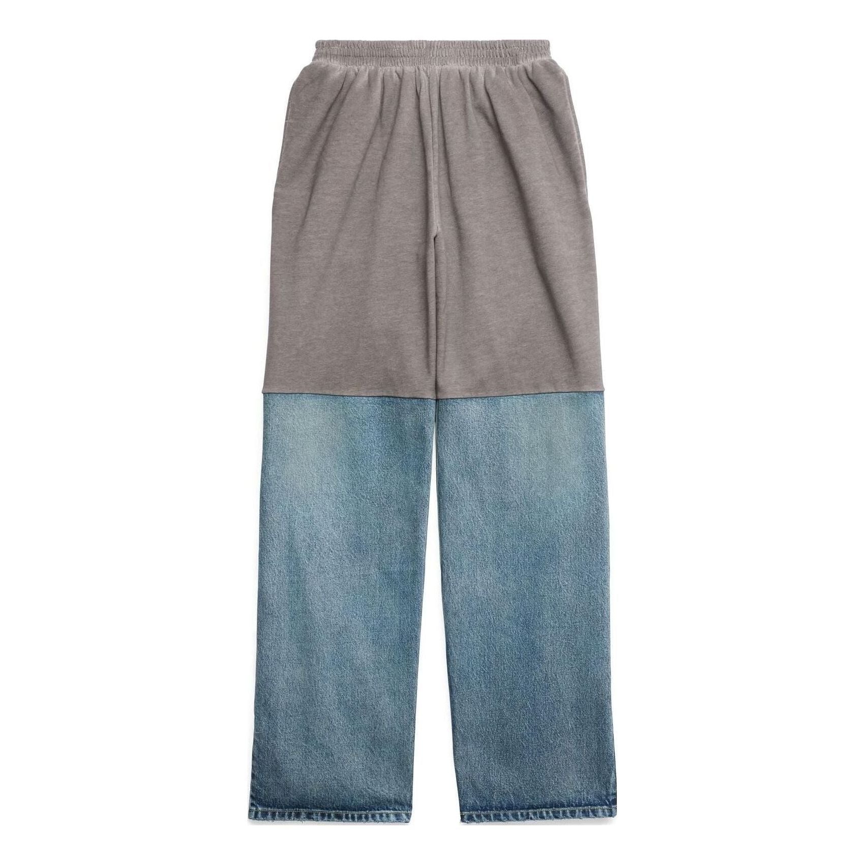 Balenciaga Patched Sweatpant 'Grey Indigo' 745264TNW014012