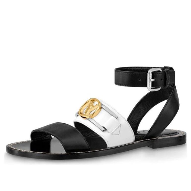 (WMNS)  LOUIS VUITTON LV Academy Sports sandals 'Black White' 1A66E1