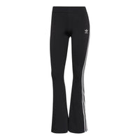 (WMNS) adidas Classics Flared Leggings Asia Sizing 'Black White' HM2139