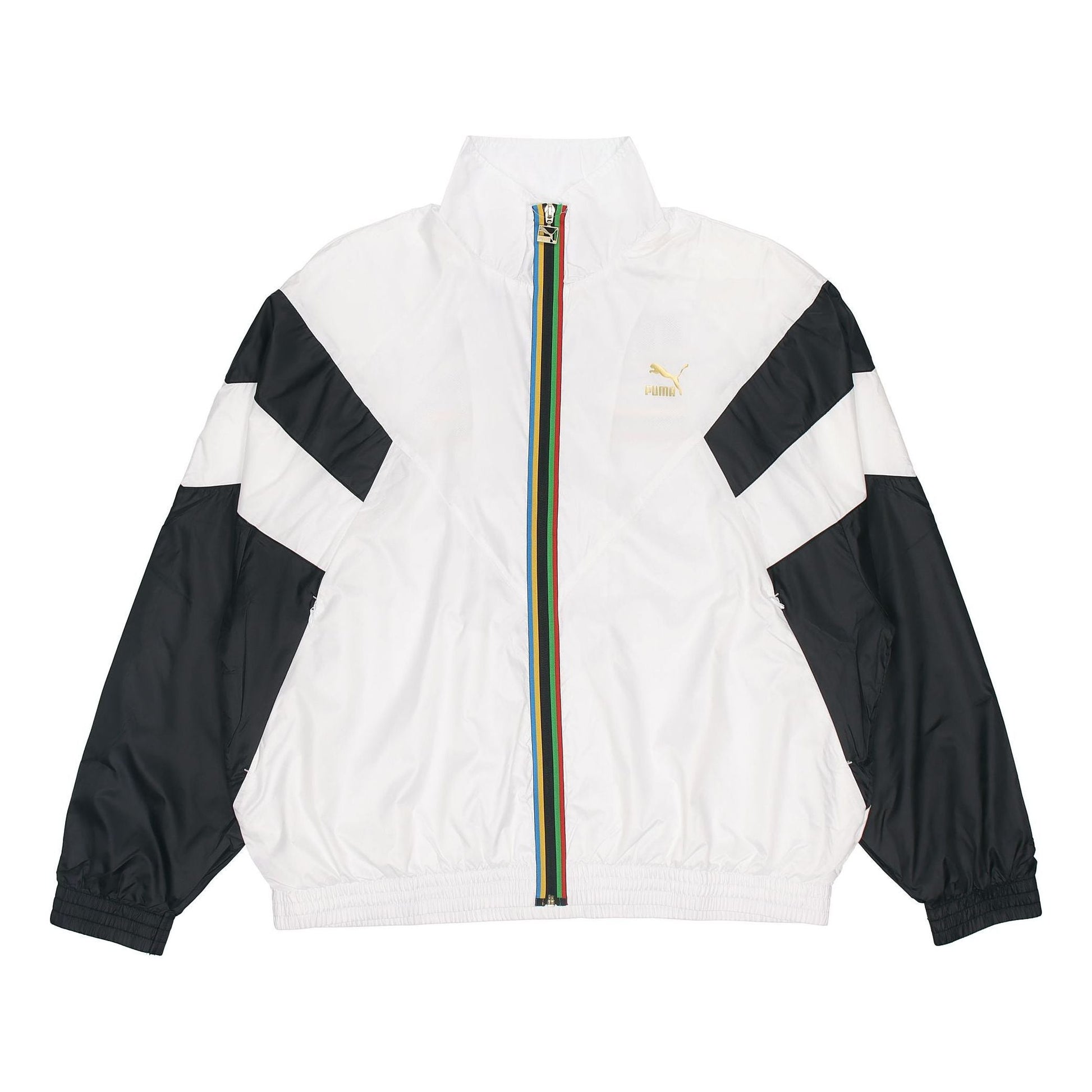 PUMA Bronzing Printing Casual Sports Jacket White 597610-02