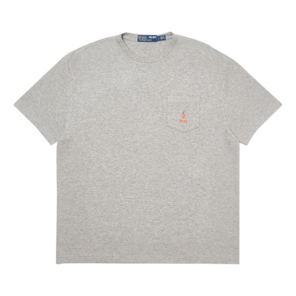 PALACE Ralph Lauren Waffle Pocket Tee Andover Heather P18FW022